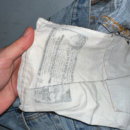 Levis 501 Vintage Y2K XX Straight Leg Jeans Blue Light Wash 34x34 Act 33x32