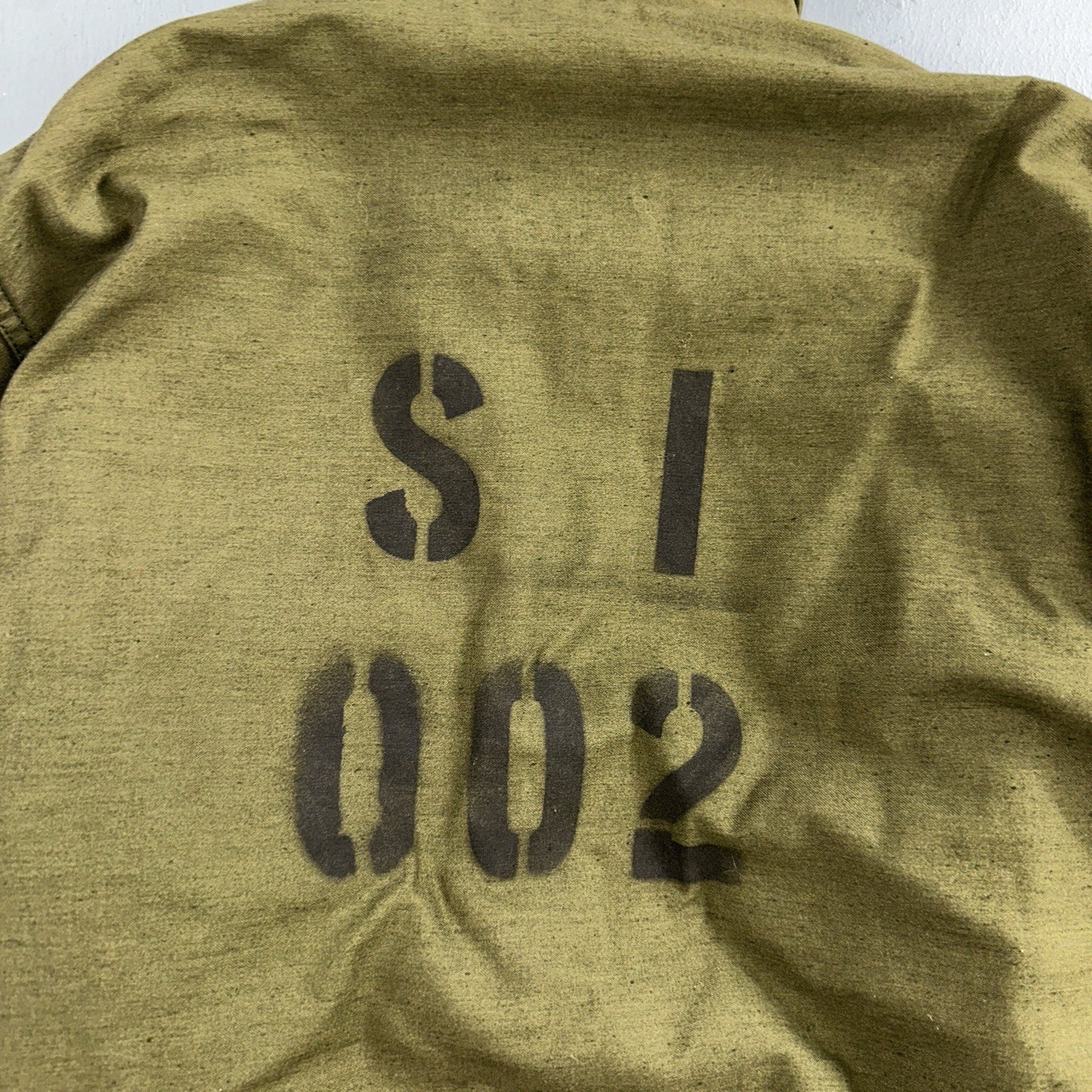 VTG 60s USN US Navy Military A-2 Intermediate Cold Weather Deck Jacket Stencil