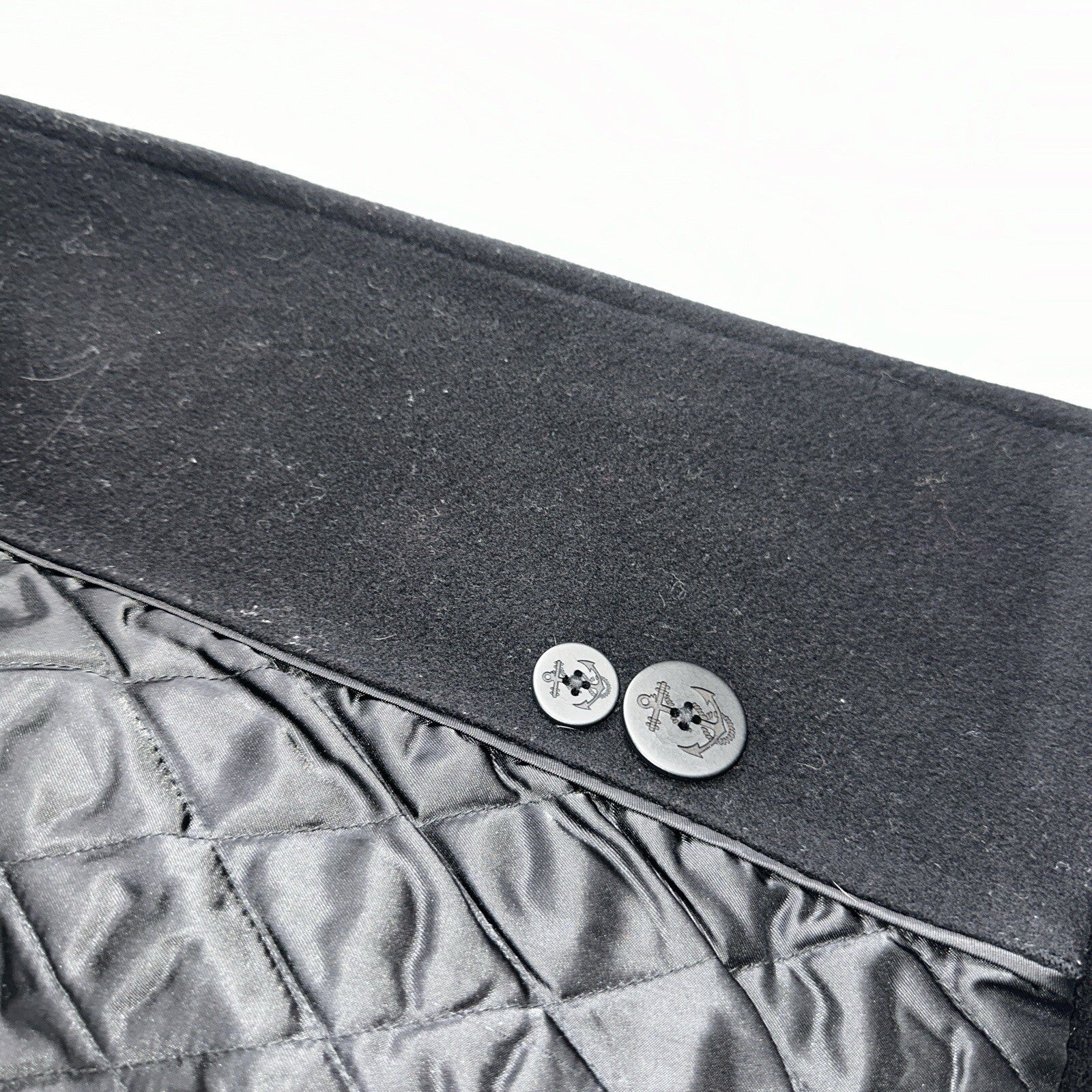 LL Bean Blue 100% Wool Pea Coat 3M Thinsulate Double Breasted Women’s Sz 10 VTG