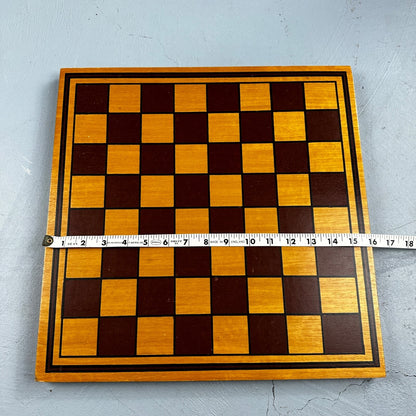 Vintage Drueke Solid Wood Large Chess Board 1960s MCM Grand Rapids 172 16"