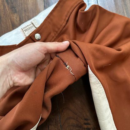 VTG USA Breeks Orange Equestrian Horse Riding Britches Breeches 25x24 1980s
