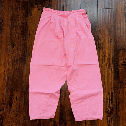 Vintage 50s 60s Tommies Sanforized Sleepwear Pajamas Pair Pants Top Cotton Pink