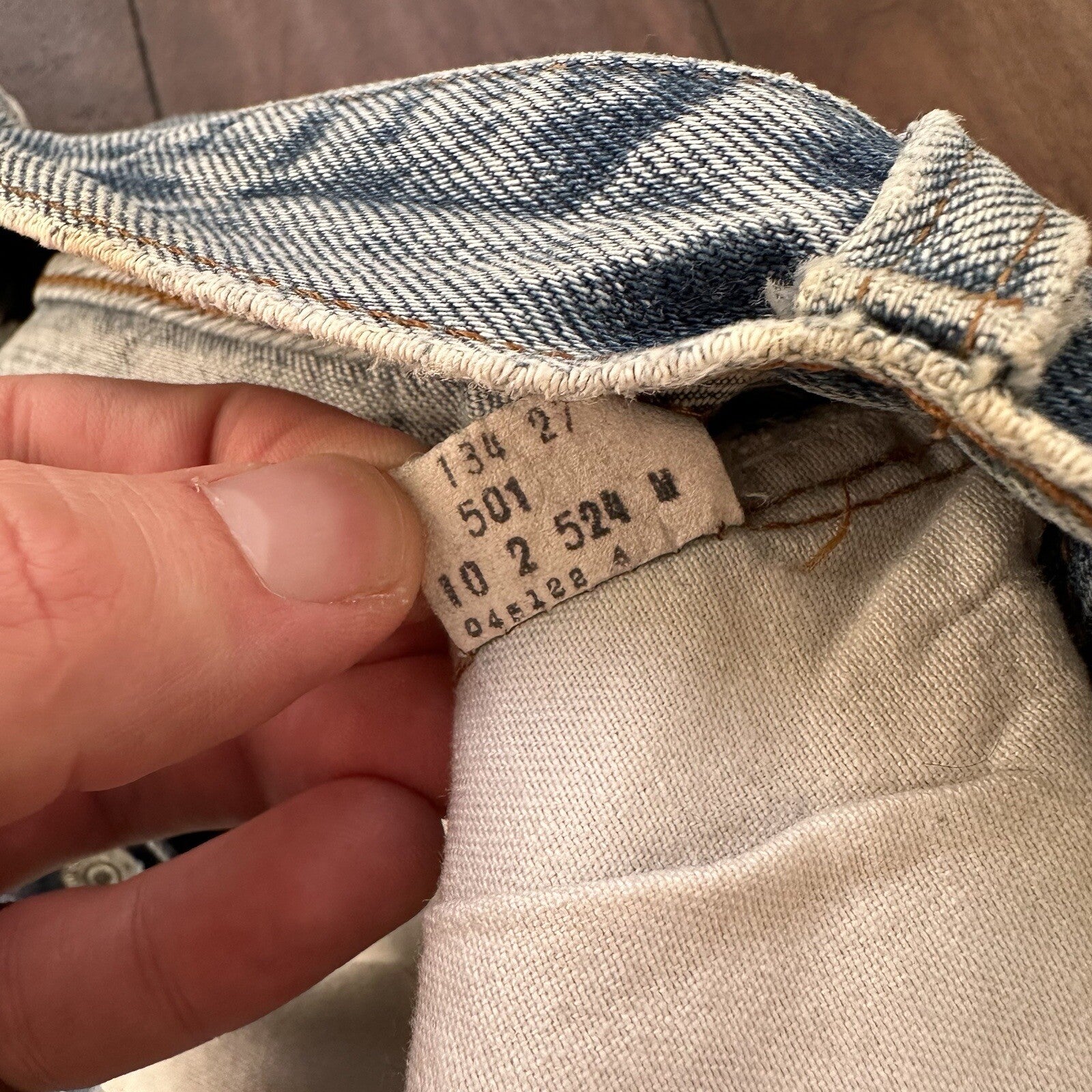 Levis Vintage 80s Redline Selvedge USA 501 XX Jeans 66 30x36 Light Wash Ac 26x31