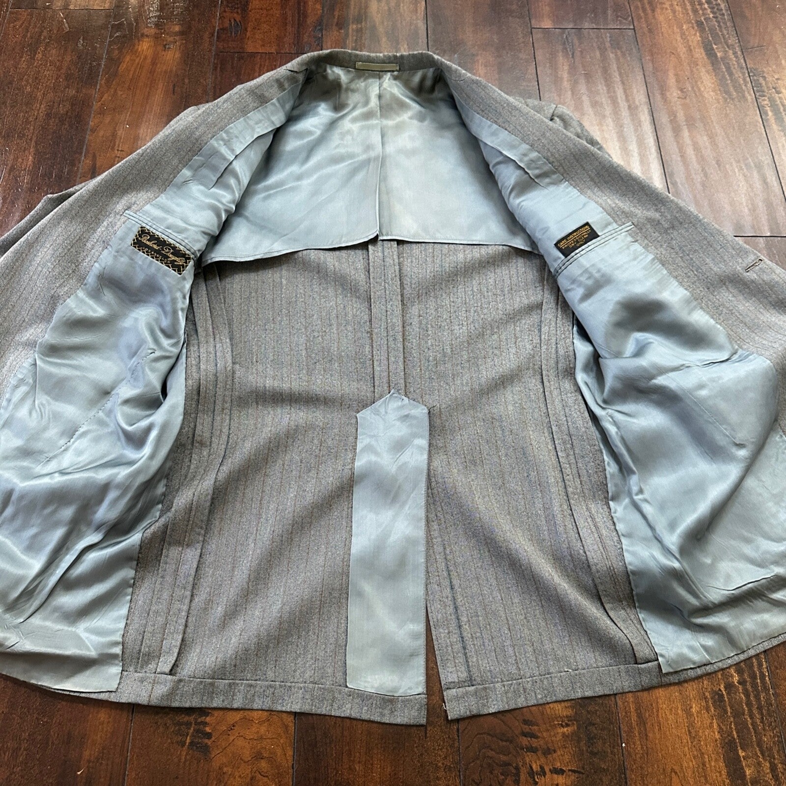 1960s 1970s Brown Striped Sport Jacket VTG Mens Suit 41 33x27 Rockabilly Wool