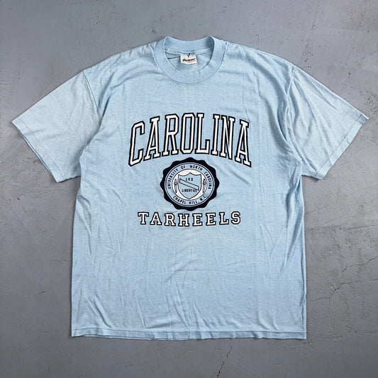 Carolina Tarheels 80s VTG T Shirt Blue UNC 1980s College University Graphic XL
