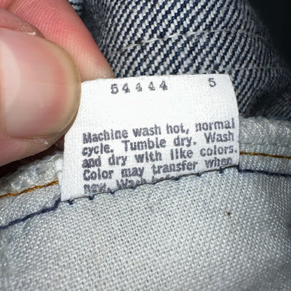Levis 505 Vintage 80s USA Orange Tab Jeans 30x34 Blue Dark Wash 501 Act 29x28