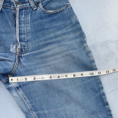 Levis 501 Vintage 80s USA XX Womens Jeans Blue High Rise Tapered 17501 25x27