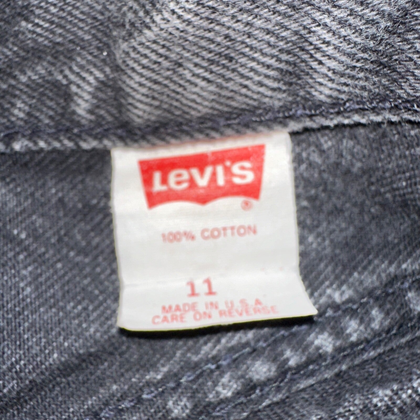 Levis 501 Vintage 90s USA XX Straight Leg Jeans Black Wash 11 Act Altered 27x26