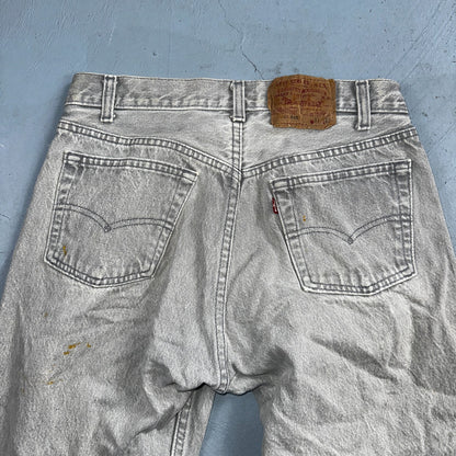 Levis 501 Vintage 80s USA XX Straight Leg Jeans Gray Acid Wash 31x32 Act 29x30