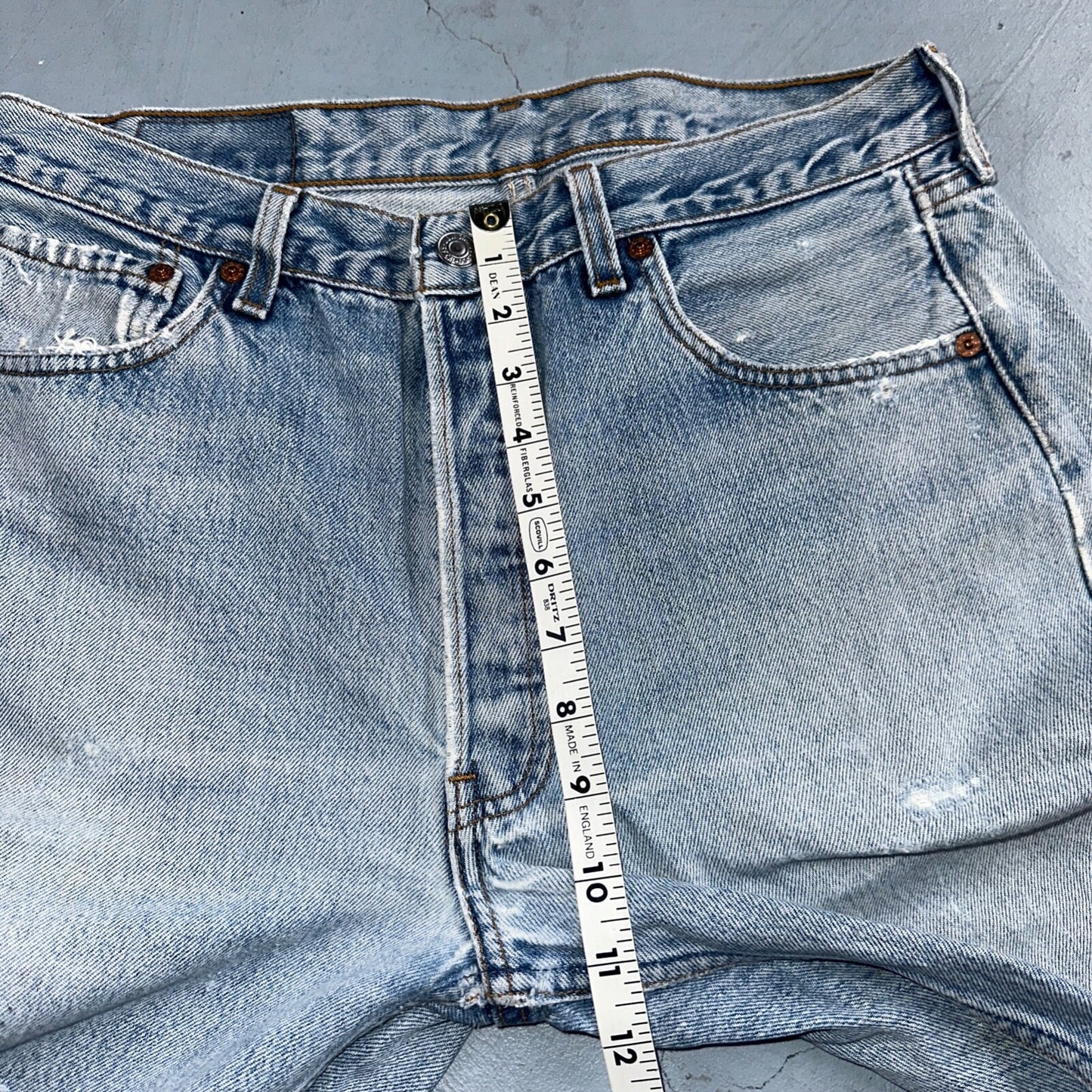 Levis 501 Vintage 90s USA XX Straight Leg Jeans Blue Light Wash 34x34 Act 31x33