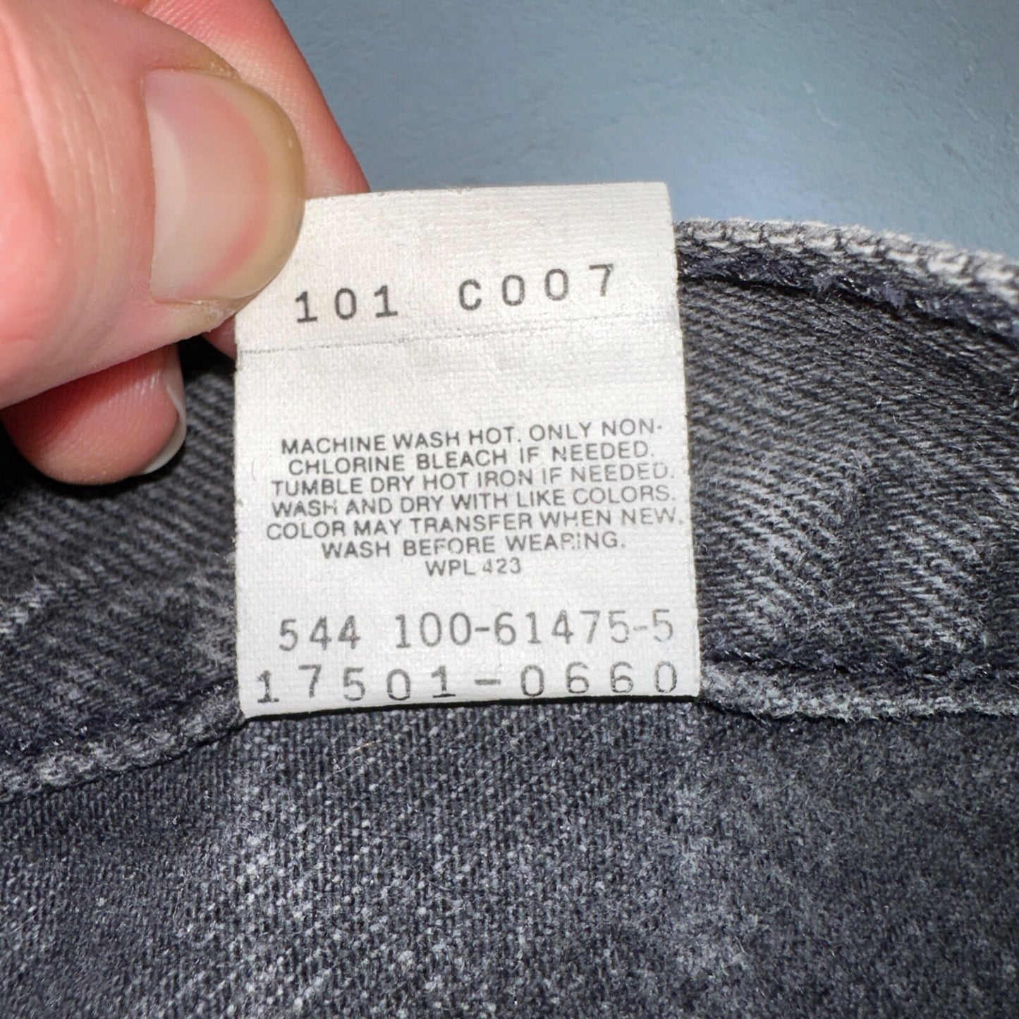 Levis 501 Vintage 90s USA XX Straight Leg Jeans Black Wash 11 Act Altered 27x26