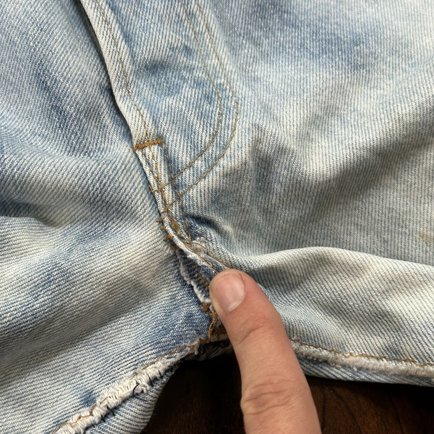 Levis Vintage 80s Redline Selvedge USA 501 XX Jeans Light Wash 32x36 Act 29x31