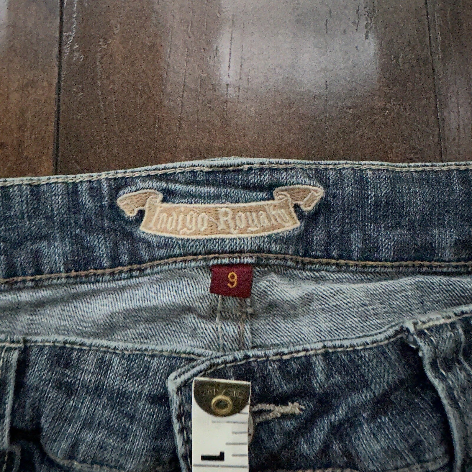 INDIGO ROYALTY Women's Dark Wash Jeans Size 9 Regular 29x31 Low Rise Vintage Y2K