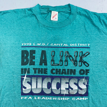 Success Link Quote VTG T Shirt 90s Jerzees XL Quote Capital District 1993 PDX
