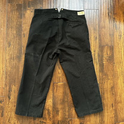 VTG Mens Scully Rangewear Cotton Canvas Outdoor Pants Buckleback Cowboy 38 Black