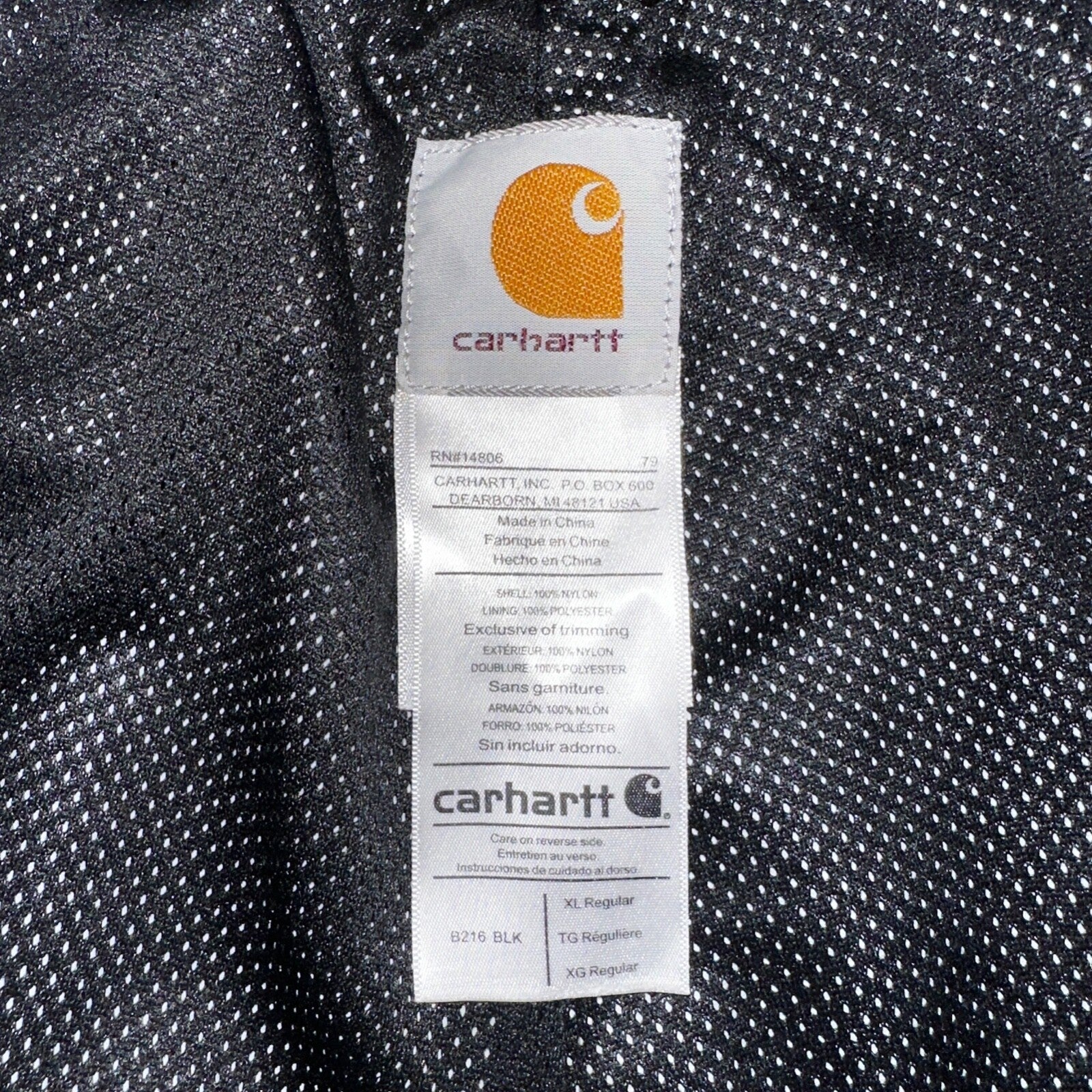 Carhartt Shoreline Storm Defender Pants Men’s XL Waterproof Breathable B216 BLK