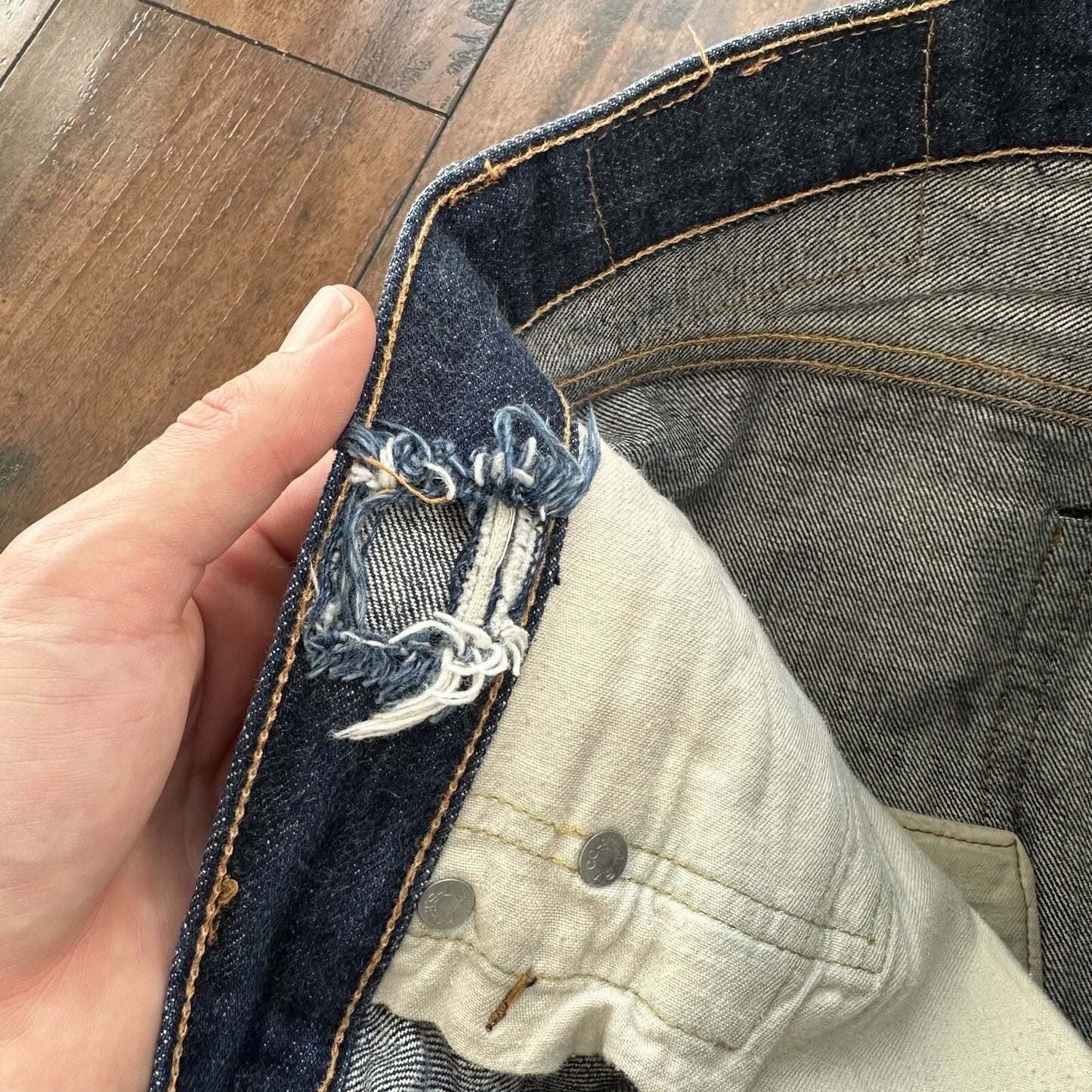 Levis 501 XX Big E True Vintage 60s Redline Selvedge Denim Jeans 1960s DARK BLUE