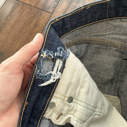 Levis 501 XX Big E True Vintage 60s Redline Selvedge Denim Jeans 1960s DARK BLUE