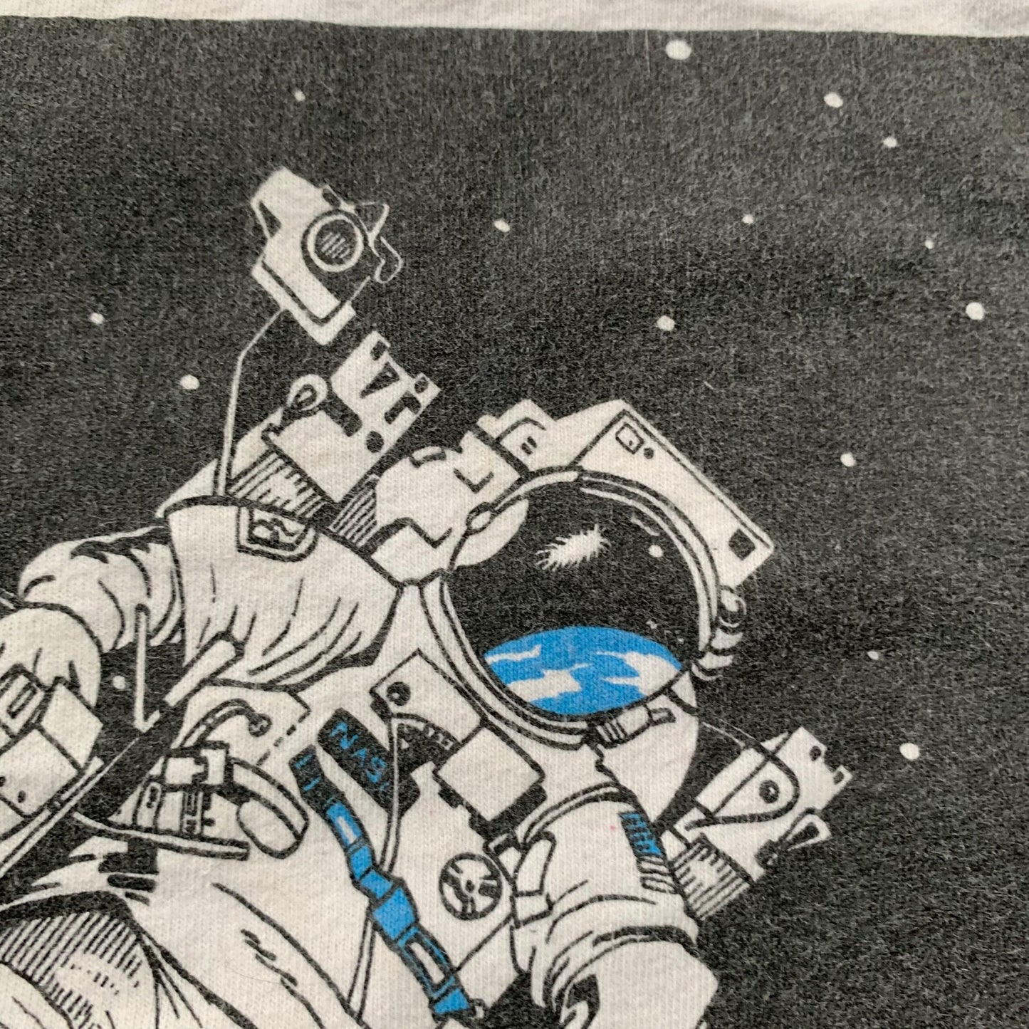 Astronaut 90s Vintage T Shirt Single Stitch Earth Day Space Tesla Cool Fly Rap