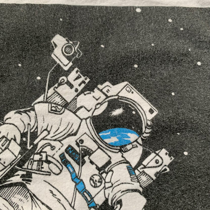 Astronaut 90s Vintage T Shirt Single Stitch Earth Day Space Tesla Cool Fly Rap