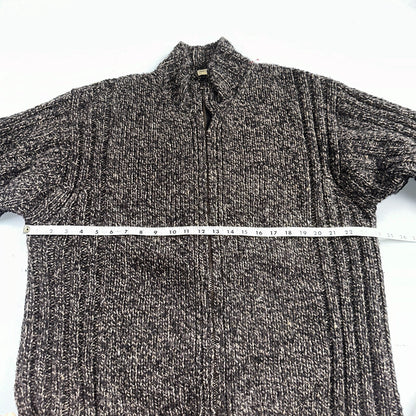 Christian Scott Gents Shetland Sweater Zip Up Made in Scotland VTG Large Gray