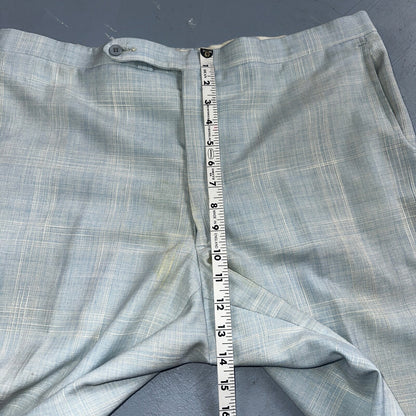 VTG Mens 3 PC Suit 44 Jacket Coat Pants Vest Plaid Rockabilly 70s Stained