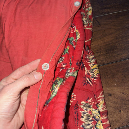 Vtg Sleeping Bag Canvas Red Duffle Bag USA Bell System Talon 1940s 40s 50s WWII
