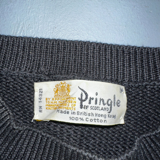 Pringle of Scotland Vintage Sweater Geometric Atomic Color Block Mens Size M