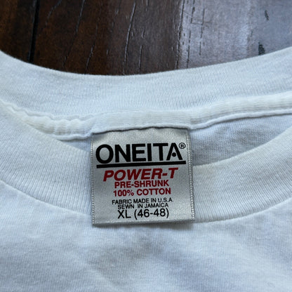 Oneita Chicken Dance Funny VTG T Shirt Oregon Humor Animal Farm 90s Oktoberfest