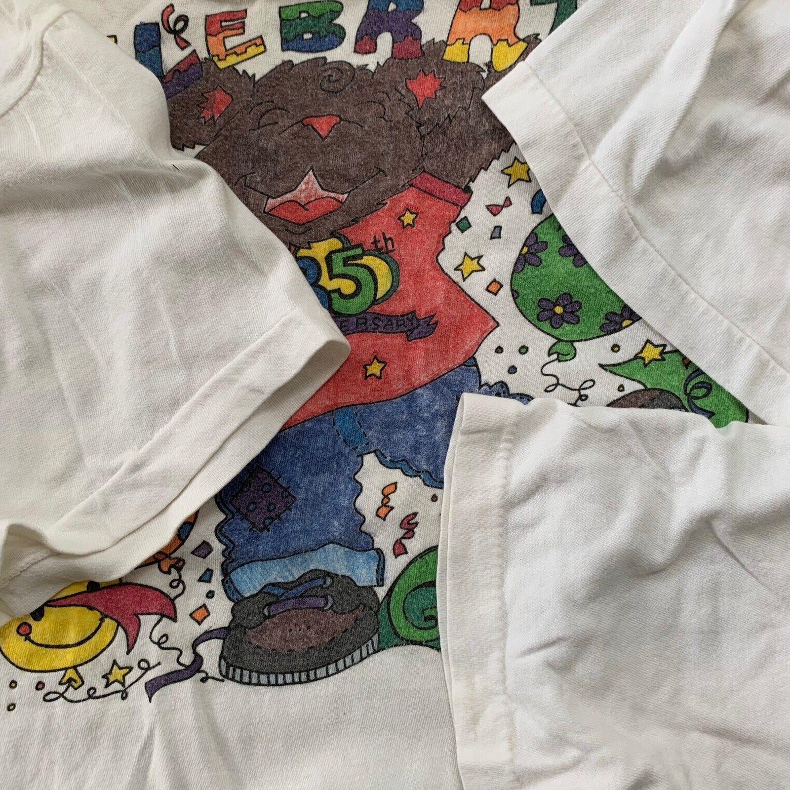 Girl Scouts Grateful Dead Bear Vintage T Shirt Hippie Rainbow Stoner 90s Trippy