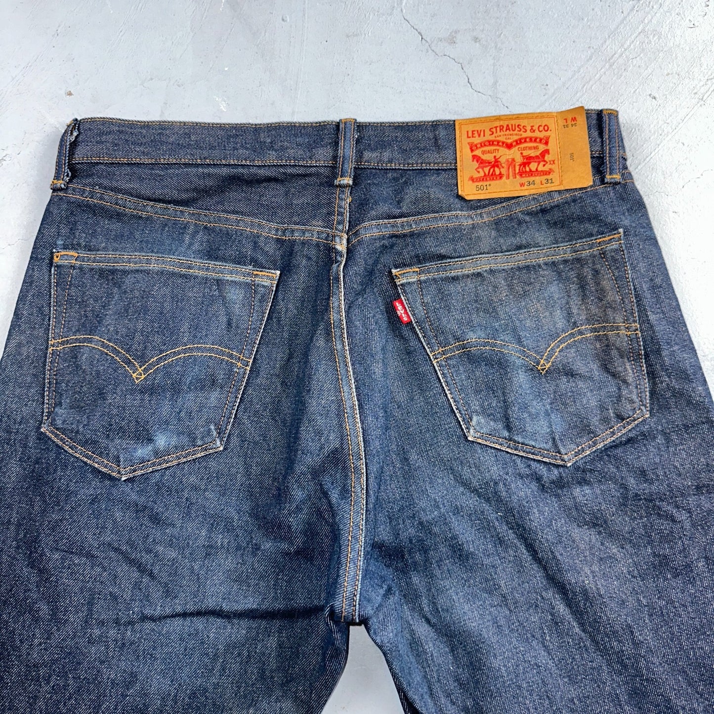 Levis 501 Y2K XX Straight Leg Jeans Blue VTG Dark Wash 34x31 Act 35x30