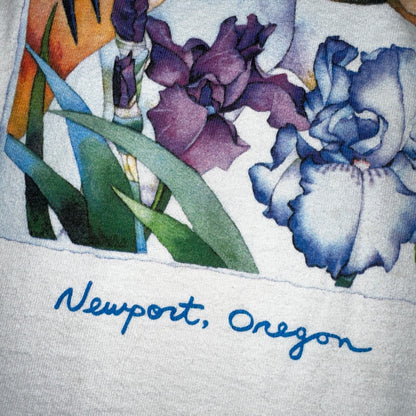Abstract Horses VTG T Shirt Barbra Wallace Dolphins Newport Oregon Country Art