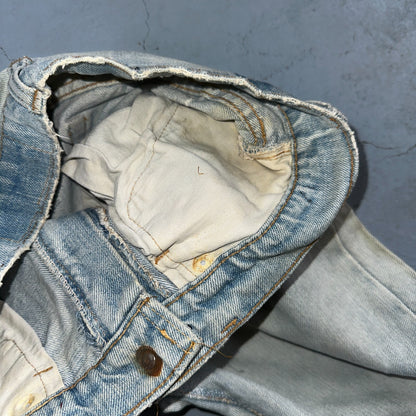 Levis 505 VTG 70s SS Redline Selvedge USA XX Jeans Light Wash Talon Act 29x34