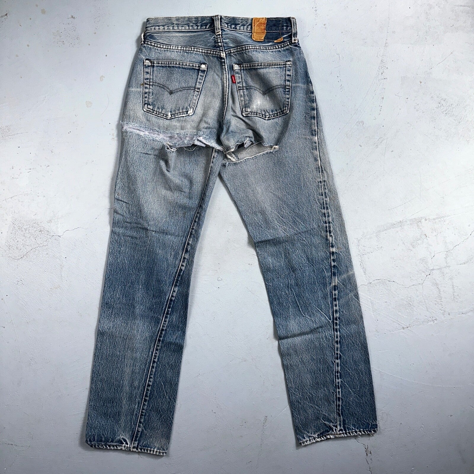 Levis 501 Vintage 80s Redline Selvedge USA XX Jeans Light Wash 1980s Act 28x32