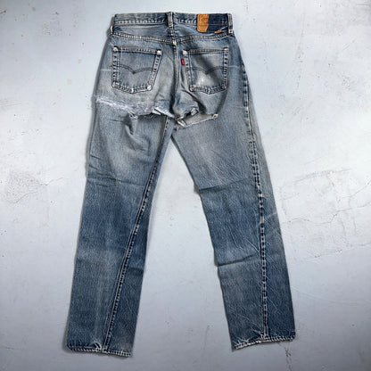 Levis 501 Vintage 80s Redline Selvedge USA XX Jeans Light Wash 1980s Act 28x32