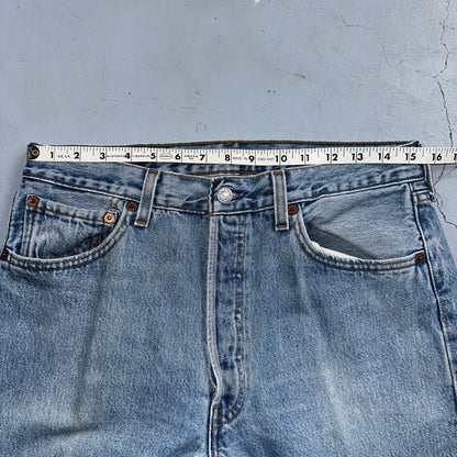 Levis 501 Vintage 90s USA XX Straight Leg Jeans Blue Light Wash 33x34 Act 31x33