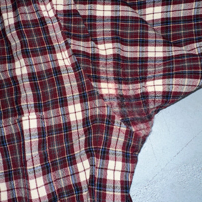 Vintage Pendleton Shirt Mens M Wool Plaid Flannel USA Button 1970s 70s Red