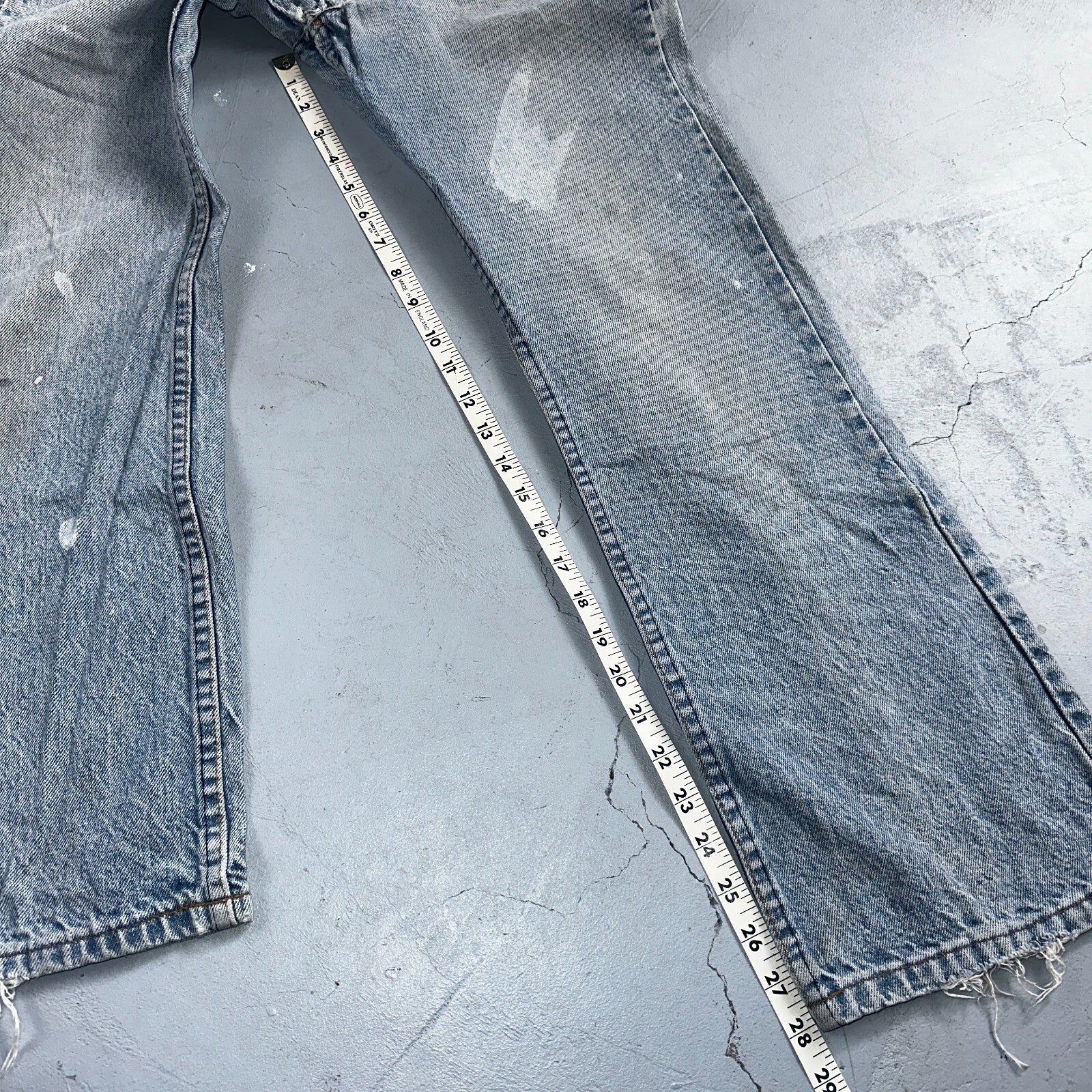 Levis 517 Vintage 80s USA Orange Tab Bootcut Flare Blue Jeans Talon Act 29x28