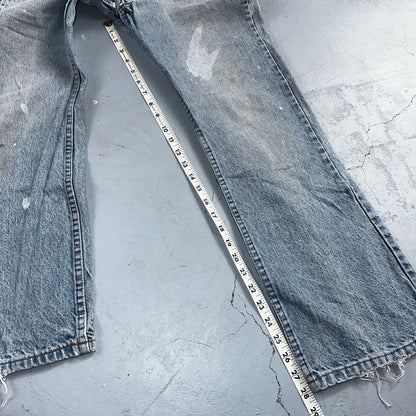 Levis 517 Vintage 80s USA Orange Tab Bootcut Flare Blue Jeans Talon Act 29x28