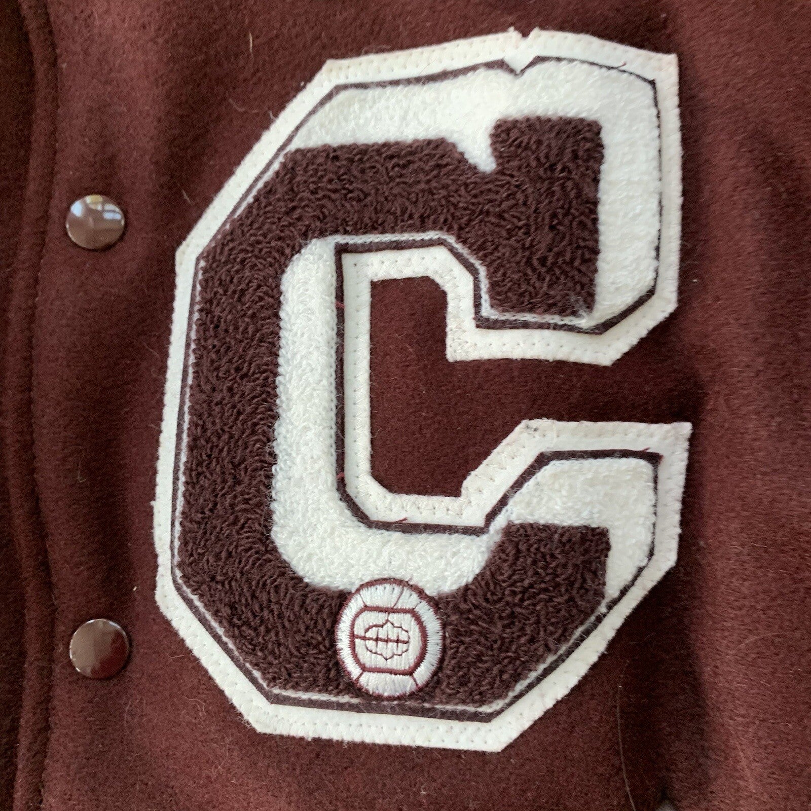 VTG Awards USA Varsity Wool Leather Jacket Burgundy Lettermen Large 70s 80s