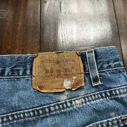 Levis 505 Vintage 90s Straight Leg XX USA Jeans 40x30 Med Wash Act 36x29