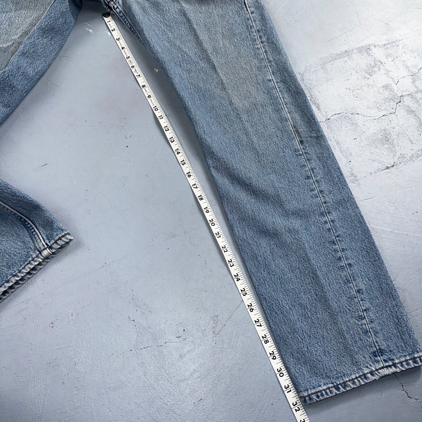 Levis 501 Vintage 90s Mexico Straight Leg Jeans 34x34 Y2K Light Wash Act 31x30