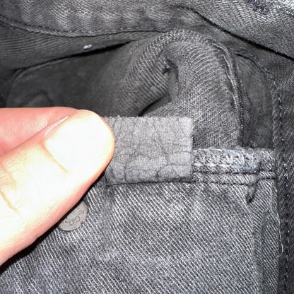 Levis 501 Vintage 80s USA XX Straight Leg Jeans Black Heavy Dark Dyed Act 28x31