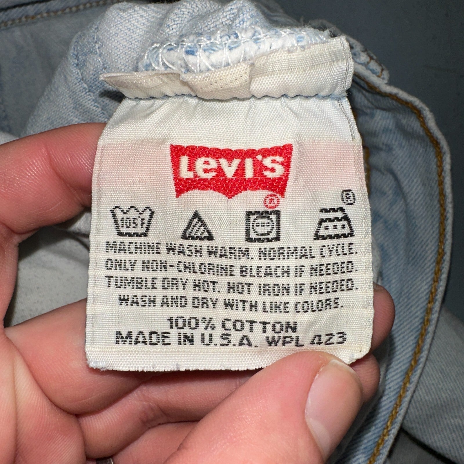 Levis 501 Vintage 90s USA XX Straight Leg Jeans Blue Light Wash 33x30 Act 31x29