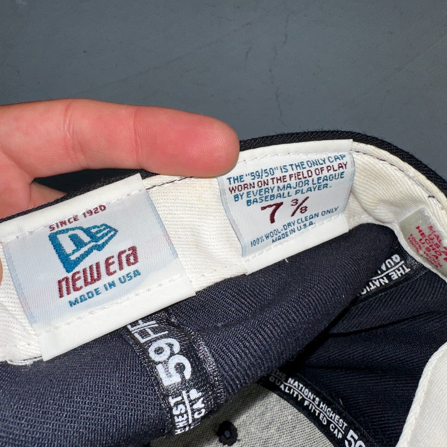 Vintage Seattle Mariners New Era 59Fifty Pro Model Fitted 7 3/8 Hat Wool MLB