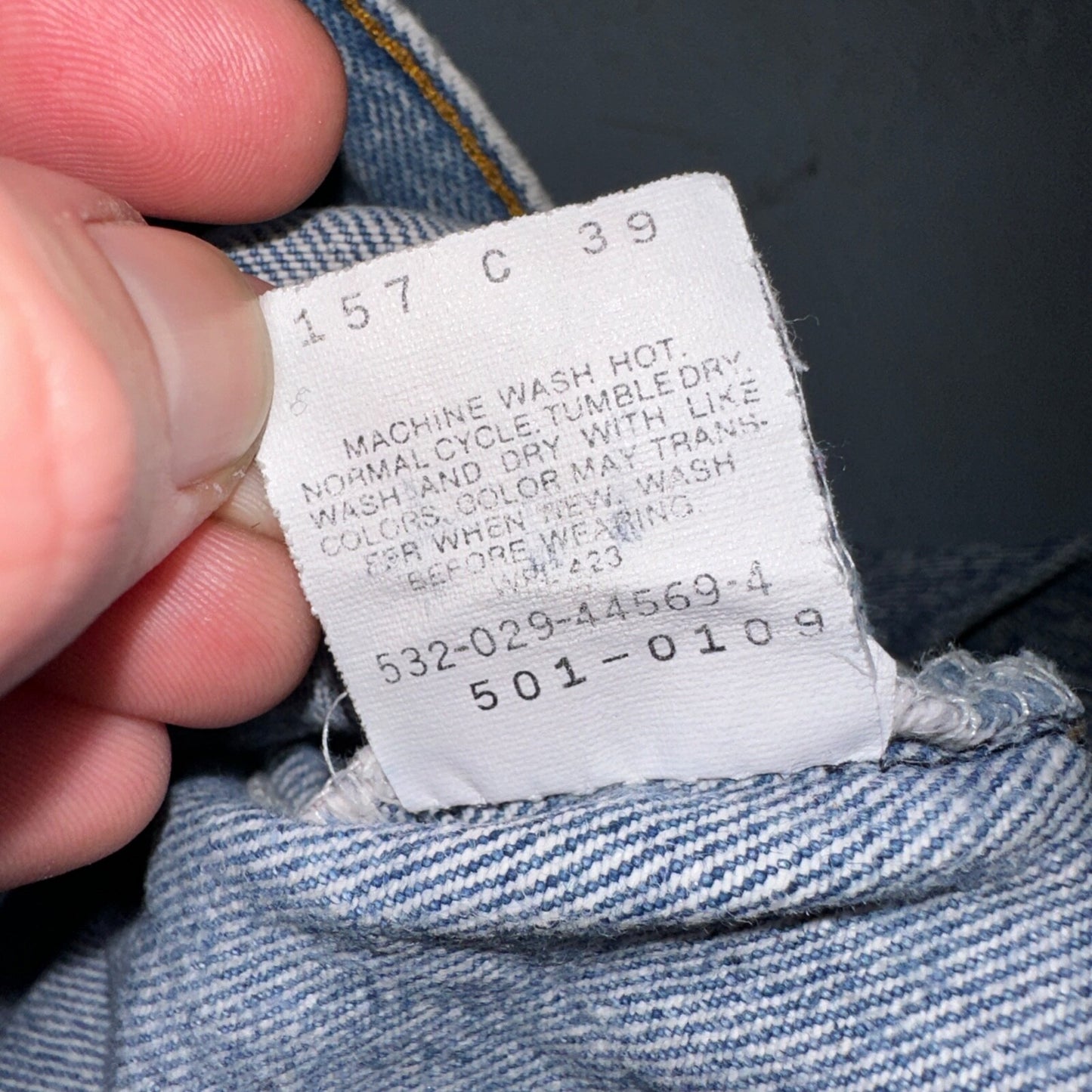 Levis 501 Vintage 90s USA XX Straight Leg Jeans Blue Light Wash 32x30 Act 30x29