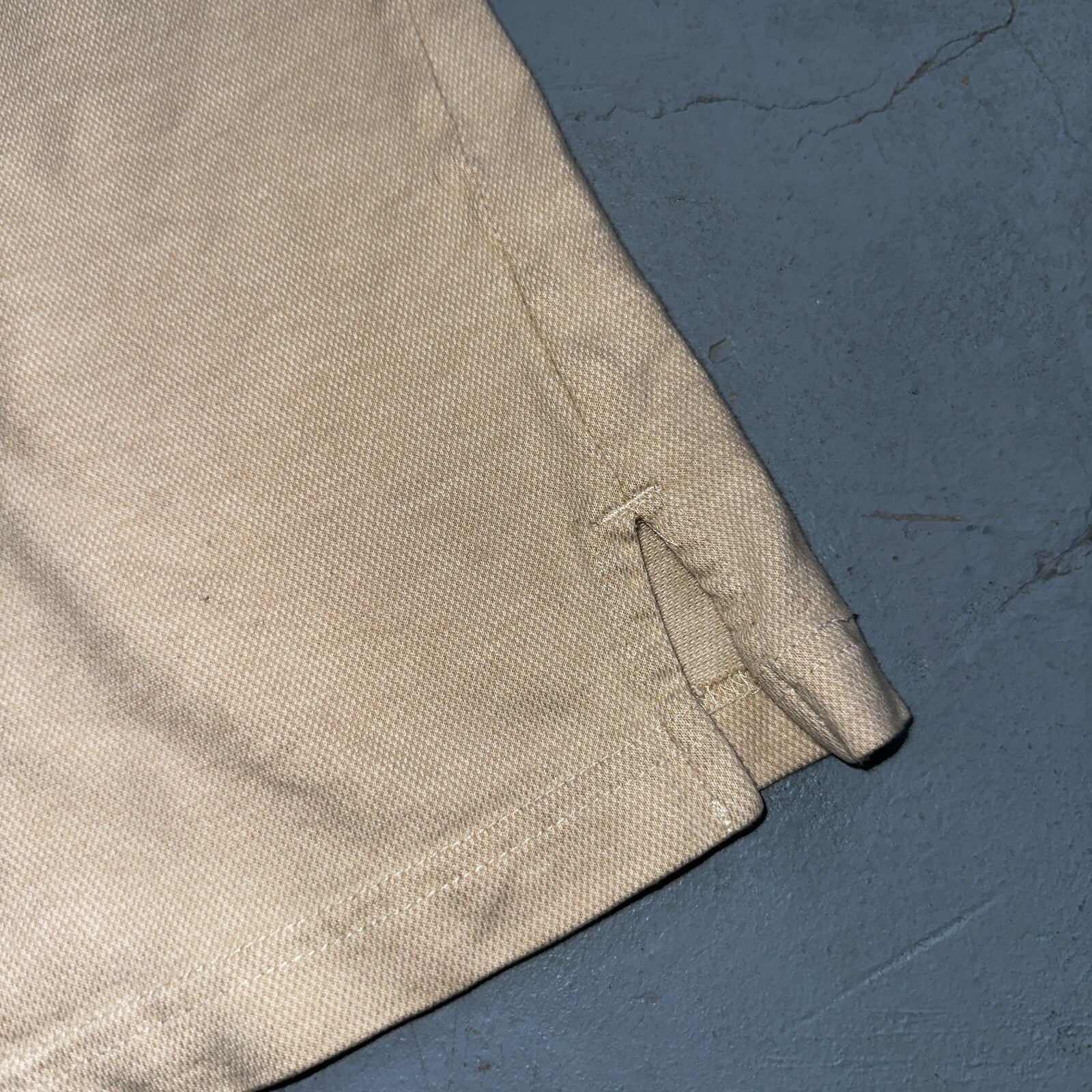 Disney Mickey Mouse Polo VTG T Shirt Disneyland Y2K Golf Cute Beige Tan Mens L