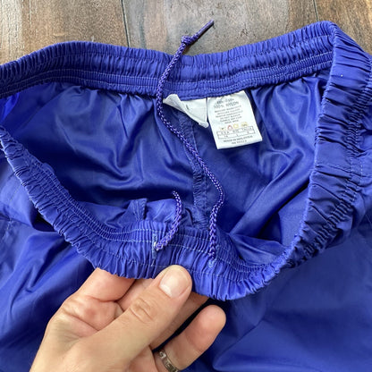 Nike Vintage 90s Gray Tag Windpants Track Pants Ankle Zip Unlined Purple L Women