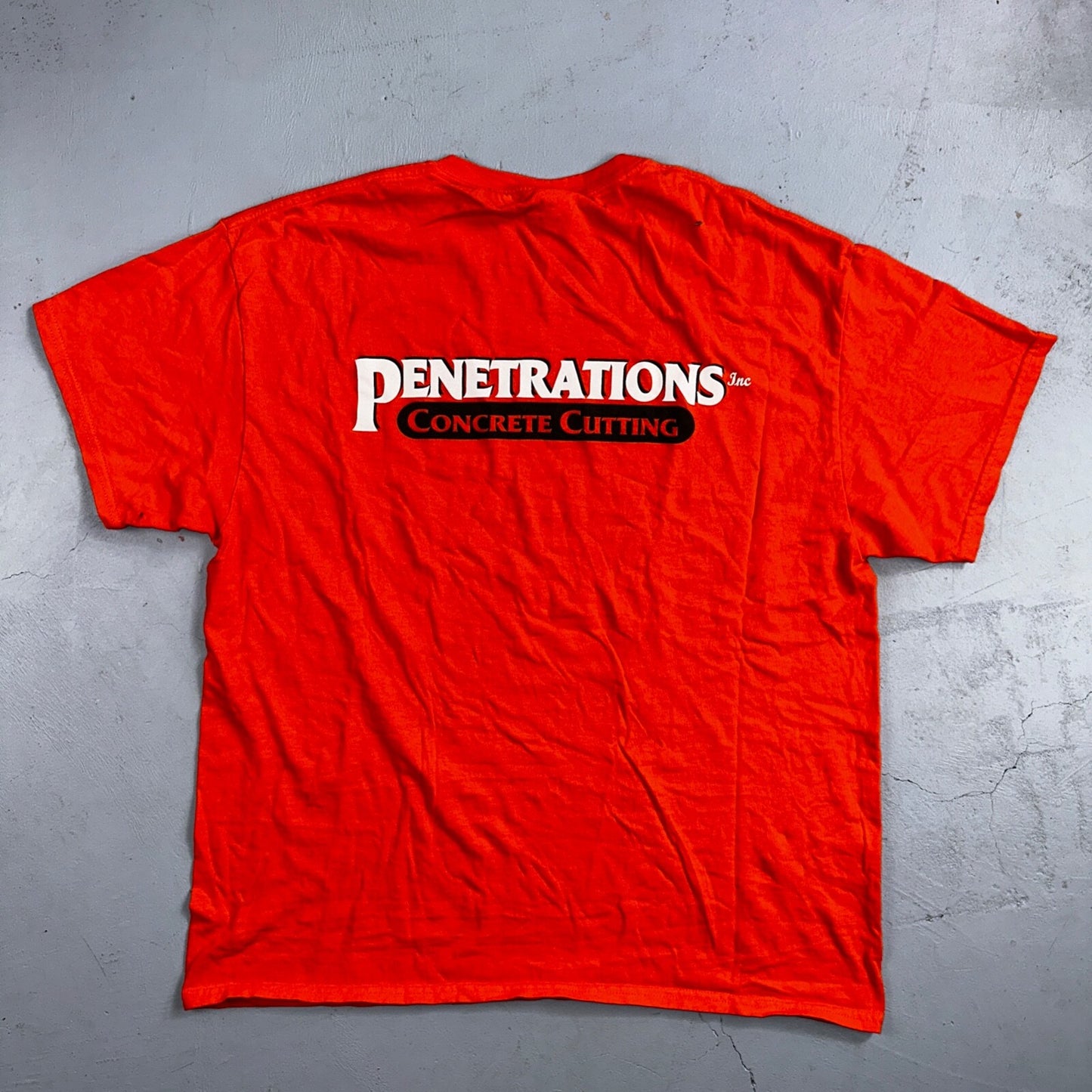 Penetrations Concrete VTG Style T Shirt Inappropriate Funny Humor Construction