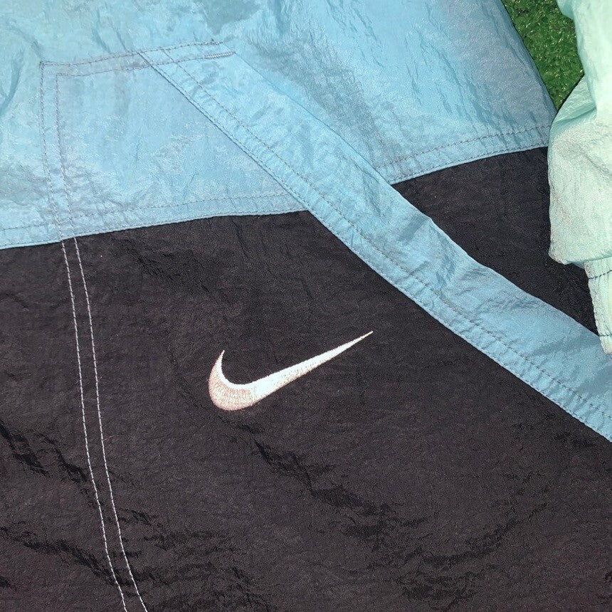 Vintage Nike Windbreaker Womens Jacket Teal 90s Running Cool Track Cute Blue 
